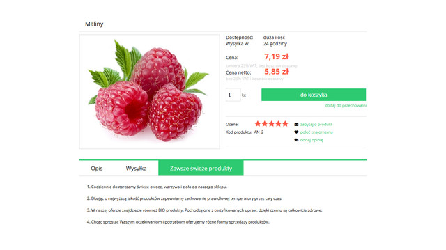 Dodatkowe zakładki w opisie produktu