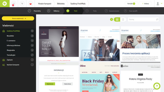 FreshMail - szablony newsletterów