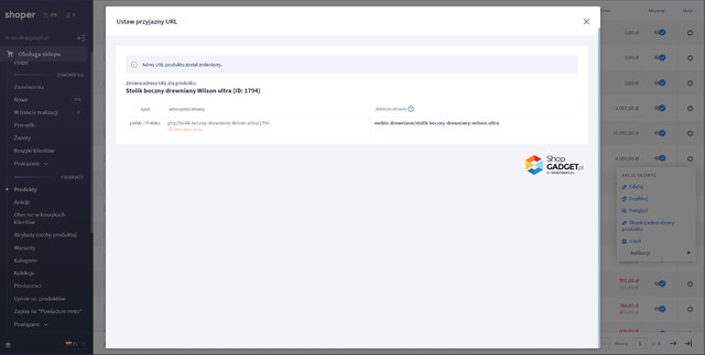 Generacja dla produktów z listy