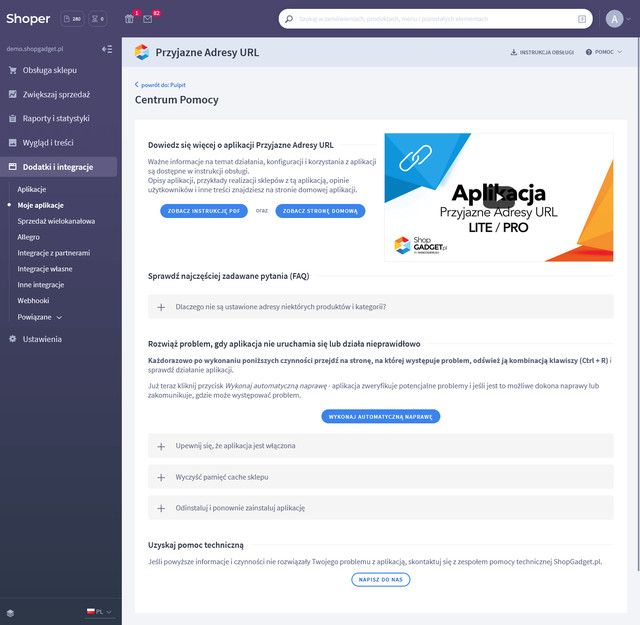 Wbudowana pomoc techniczna