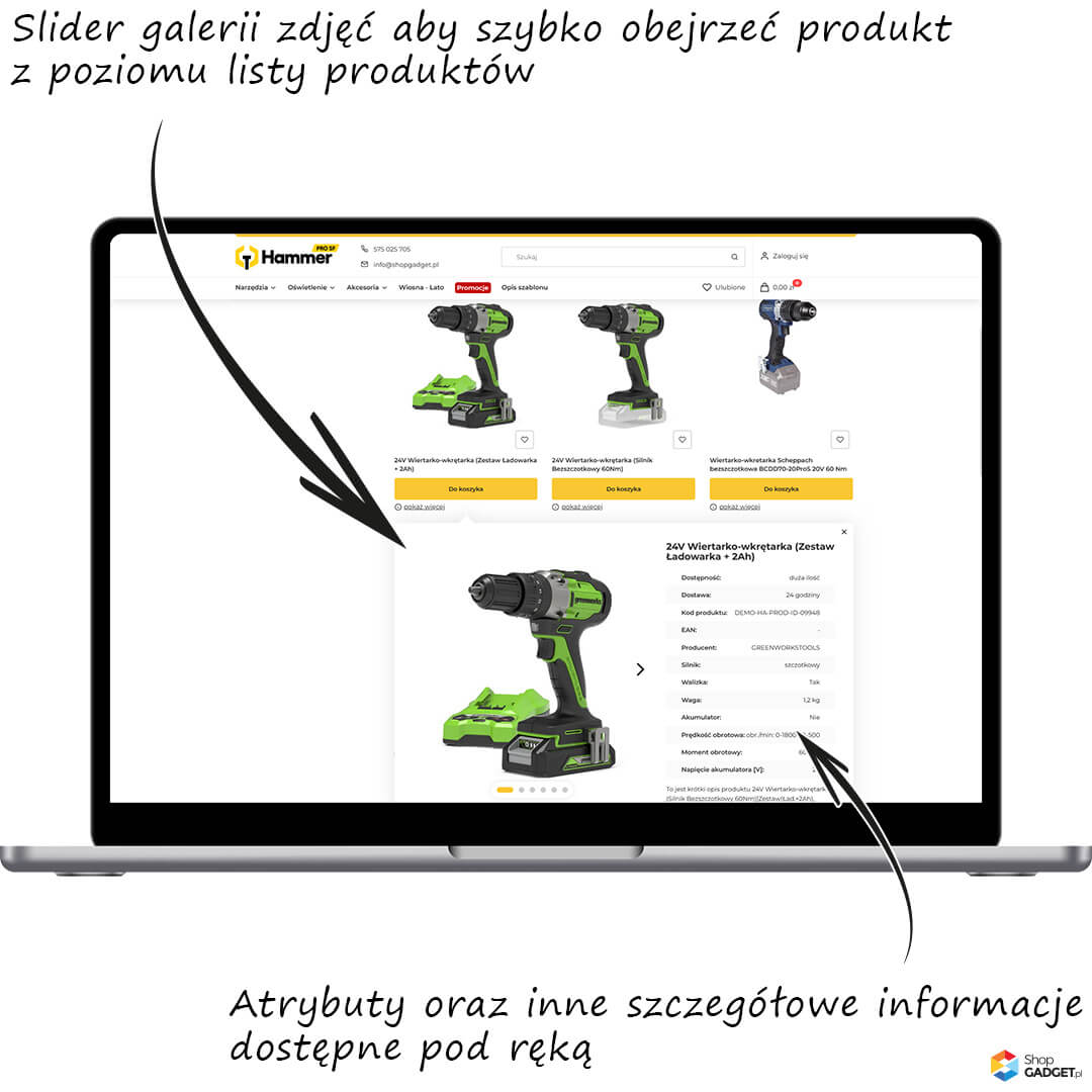 Rozszerzona lista produktów