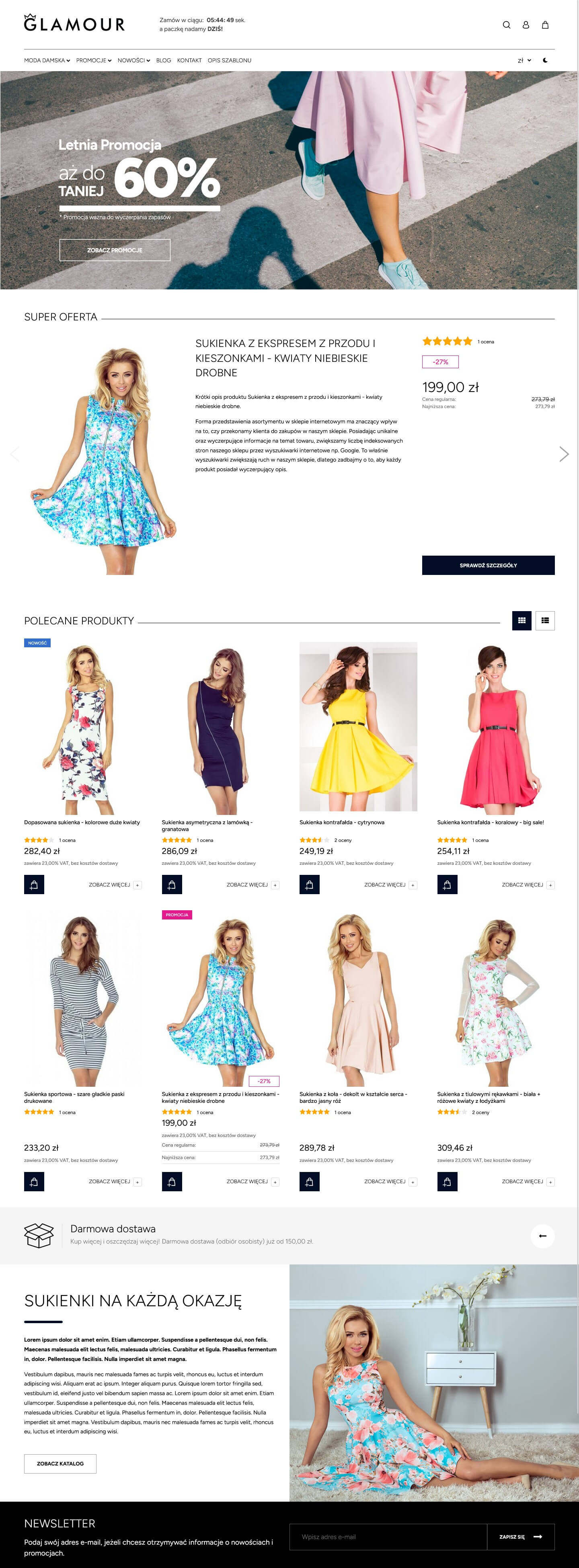 Glamour - Szablon RWD z EApps™ i Trybem Nocnym