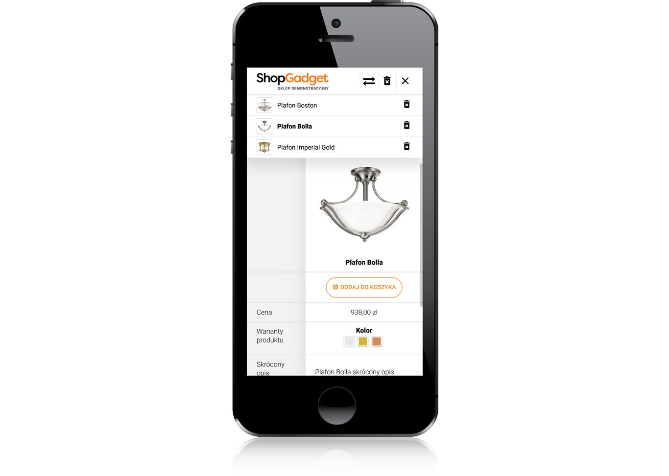 Aplikacja Shoper Porównywarka produktów na smartfonie