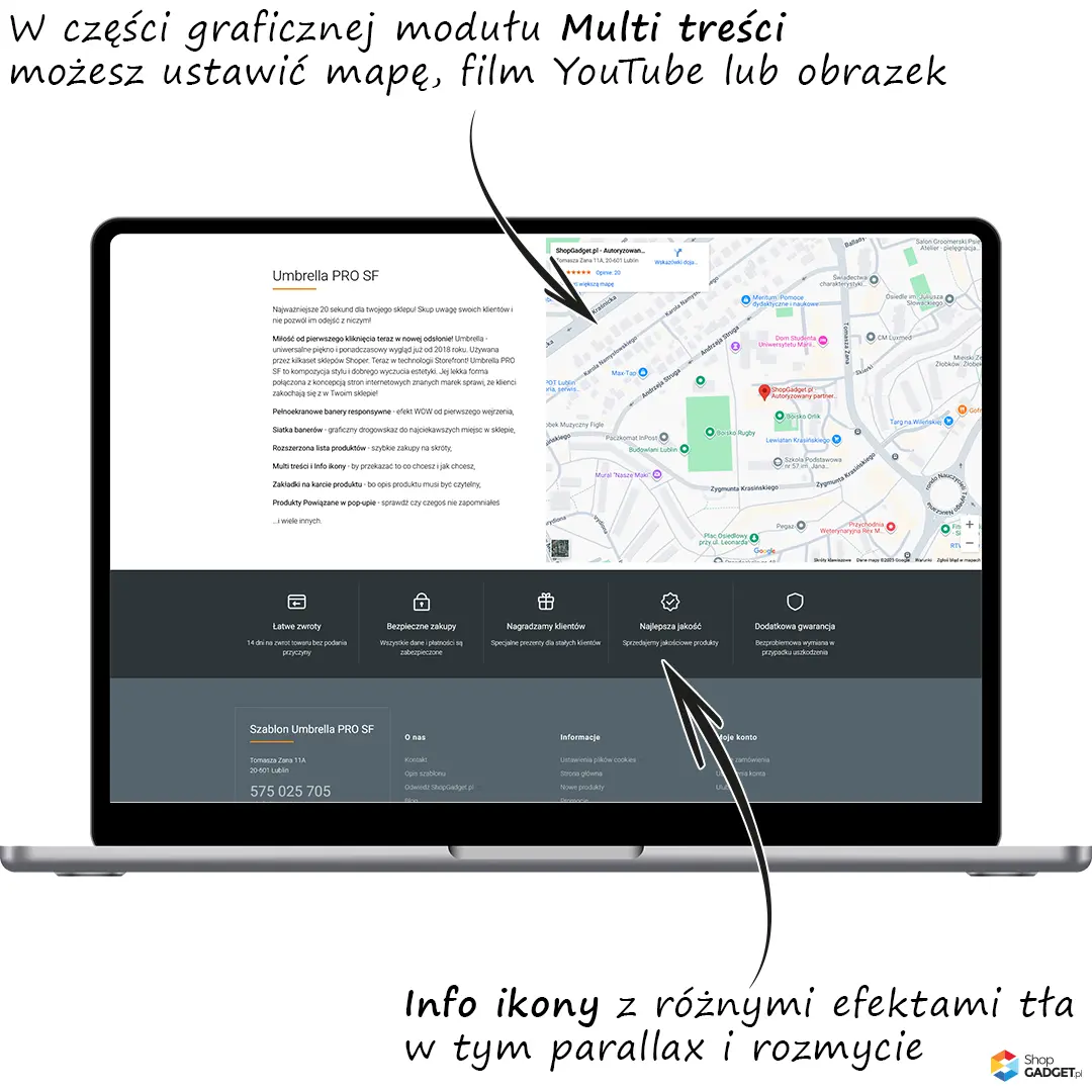 Multi treści i Info ikony